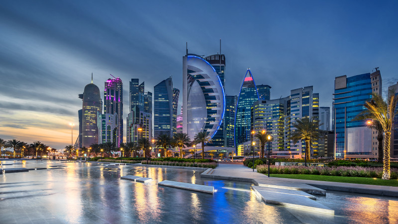 Западный залив на Корнише в Дохе, Катар ©Shutterstock